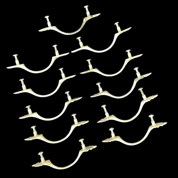 French Provincial Drawer Cabinet Pulls Set of 11 RD 1963 PAT 197051 Vintage - Picture 4 of 6